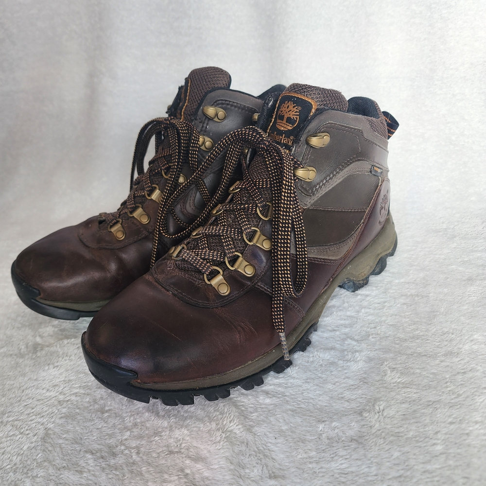 Timberland Size 10 Brown Mt. Maddsen Mid Waterproof Hiking Boots
